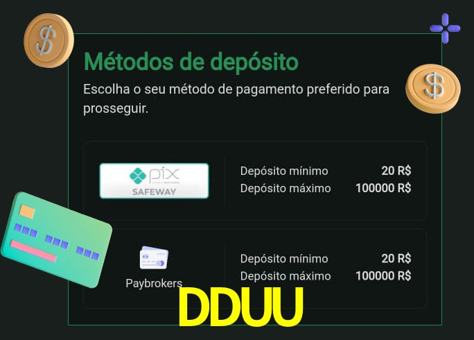 O cassino DDUUbet oferece uma grande variedade de métodos de pagamento